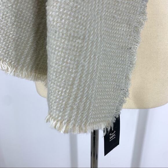 INC Plaid Tan And Grey Scarf Wrap One Size NWT - Picture 8 of 10